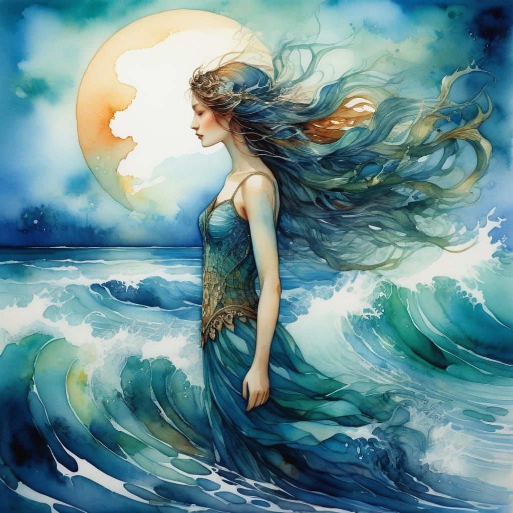 Lonely siren  by @Derpette