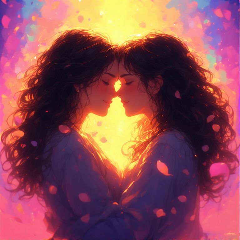 Two Women Embracing in Loish Style (Perchance)