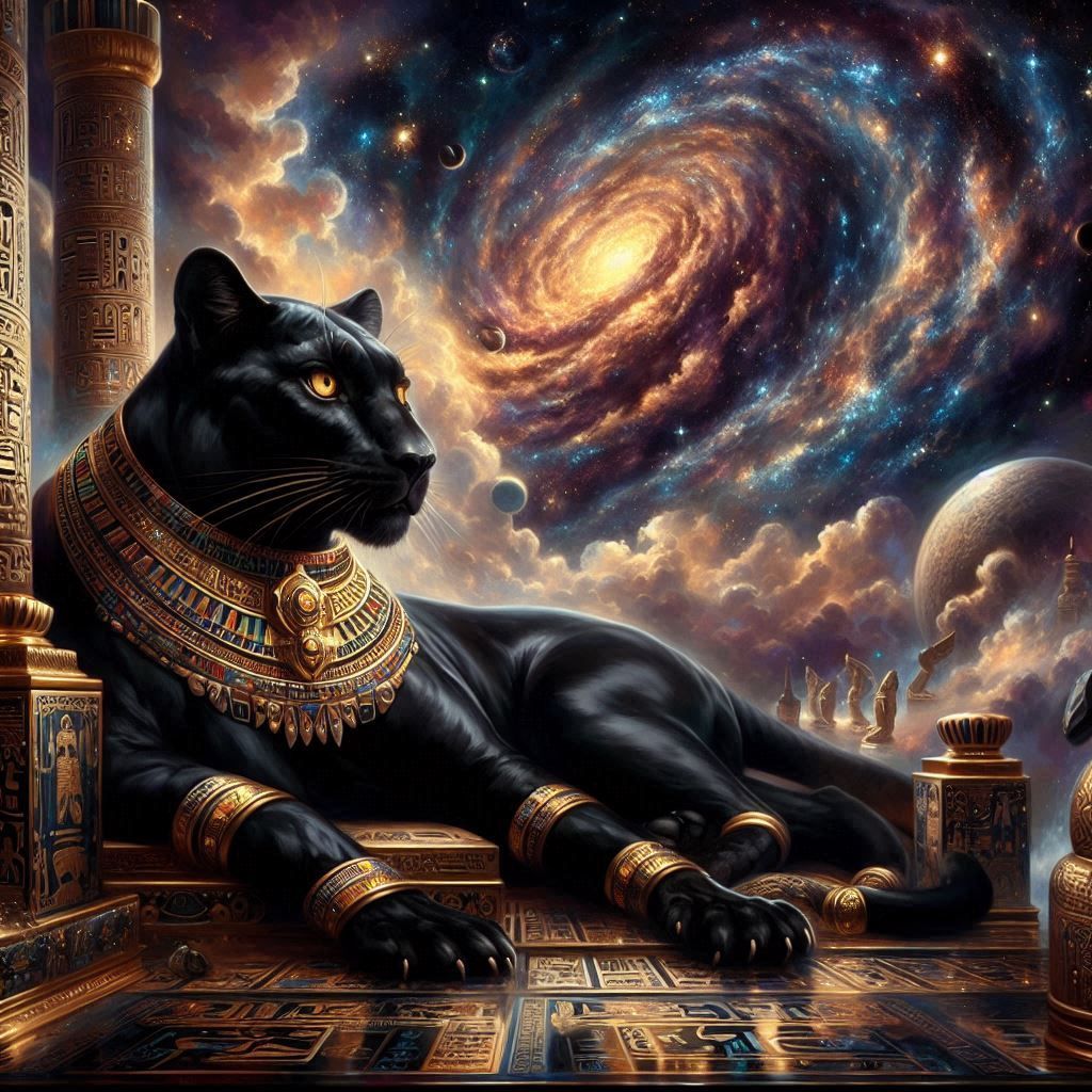 Majestic black panther