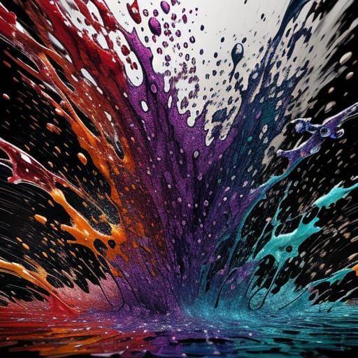 Hyperrealistic Splash Art of Wine Glasses with Swirling Back...