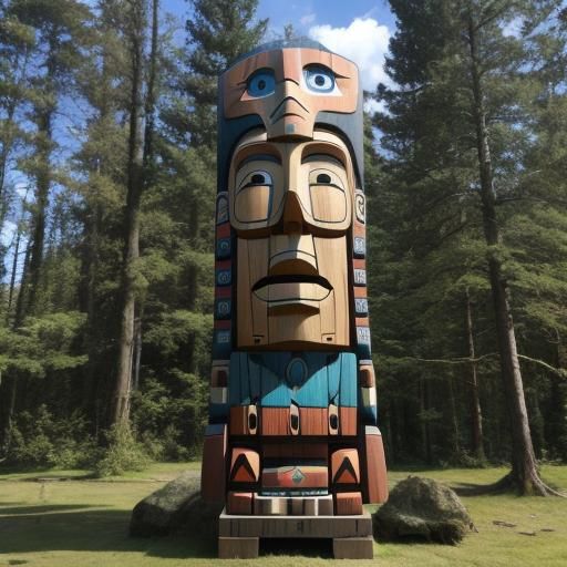 Wooden Totem Pole robot