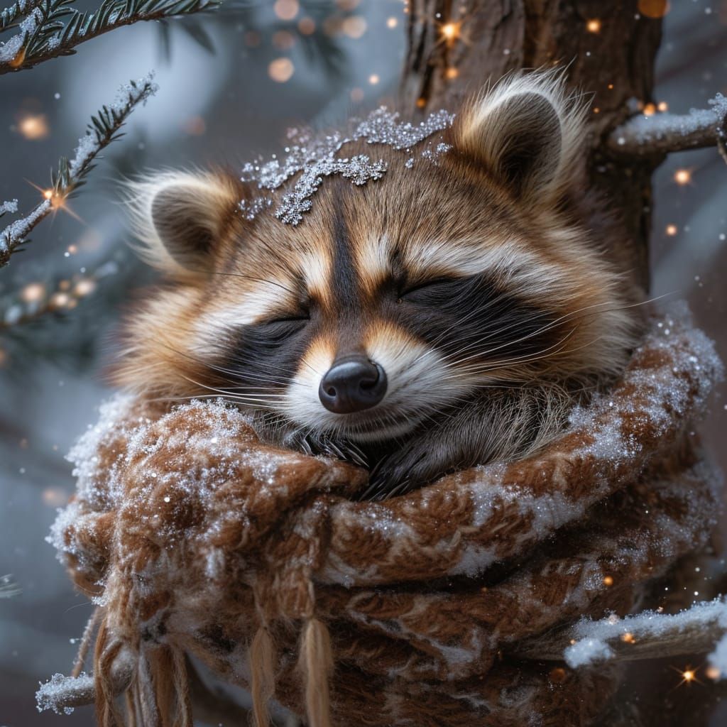 Sleepy Raccoon