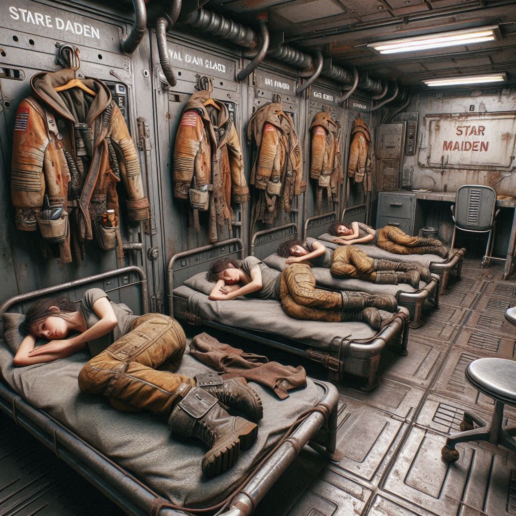 Occupied crew quarters in an old spacefreighter (5)