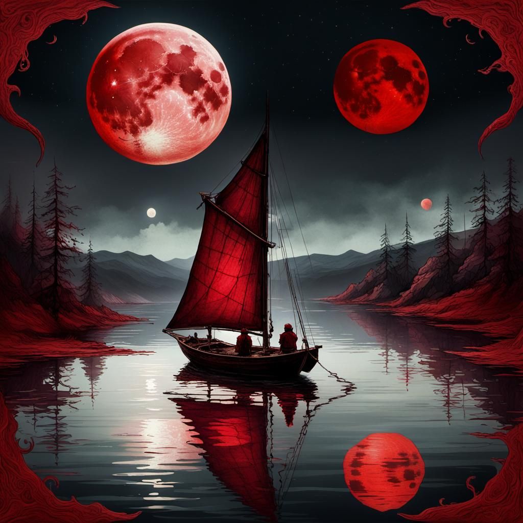 SAILING AT THE BLOOD MOON