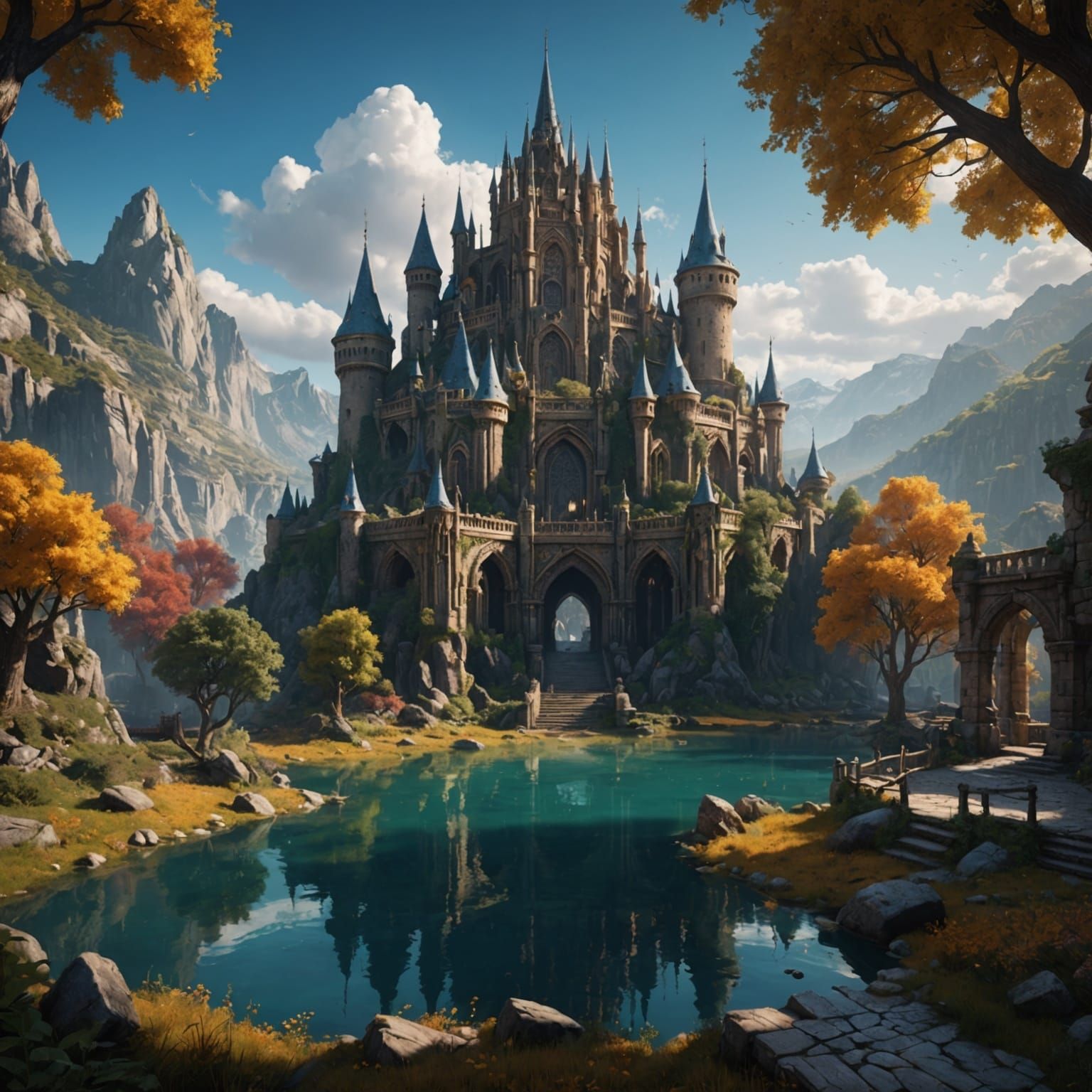 Fantastical Centaur Matte Painting in Deep Color