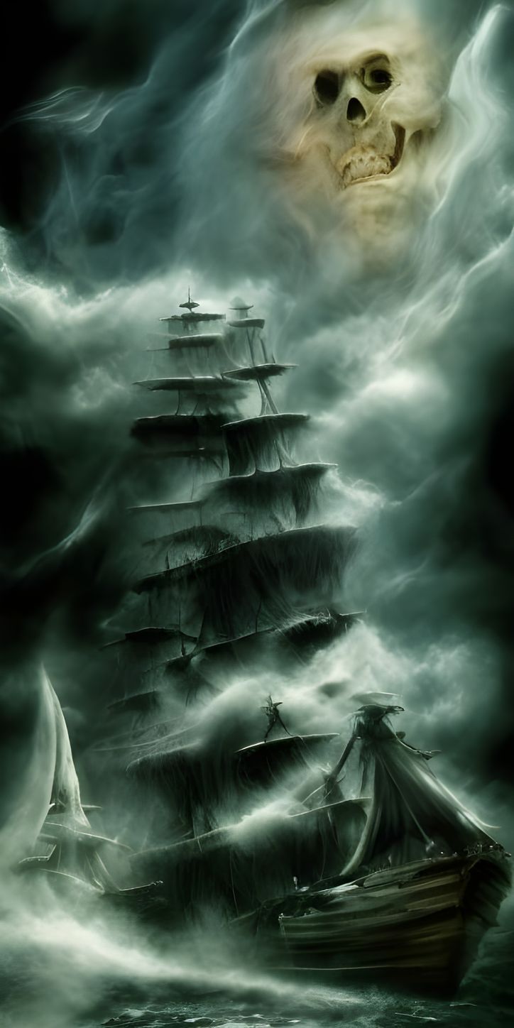 Ghost of pirates lost at sea. Ghost Special effects by Richard Enlund. 3d effect ...  by @Mechakamiguru