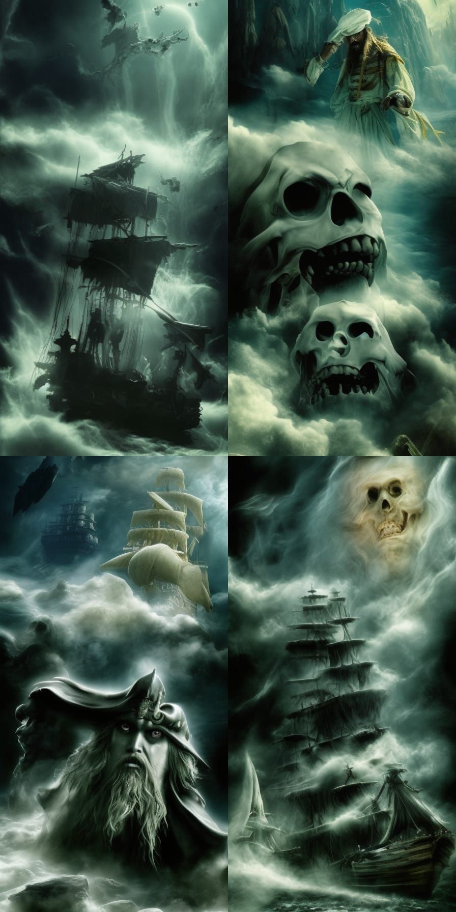 Ghost of pirates lost deep in the depths or space. Ghost Special effects by Richard Enlund. 3d effect hyperdetailed hype...