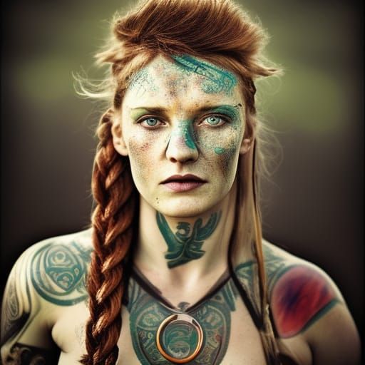 Female Celtic warrior - AI Generated Artwork - NightCafe Creator