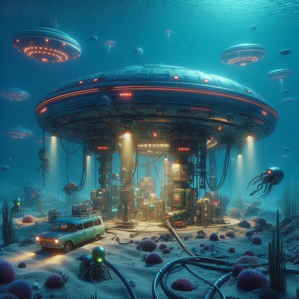 Alien Gas Station in the Deep Sea