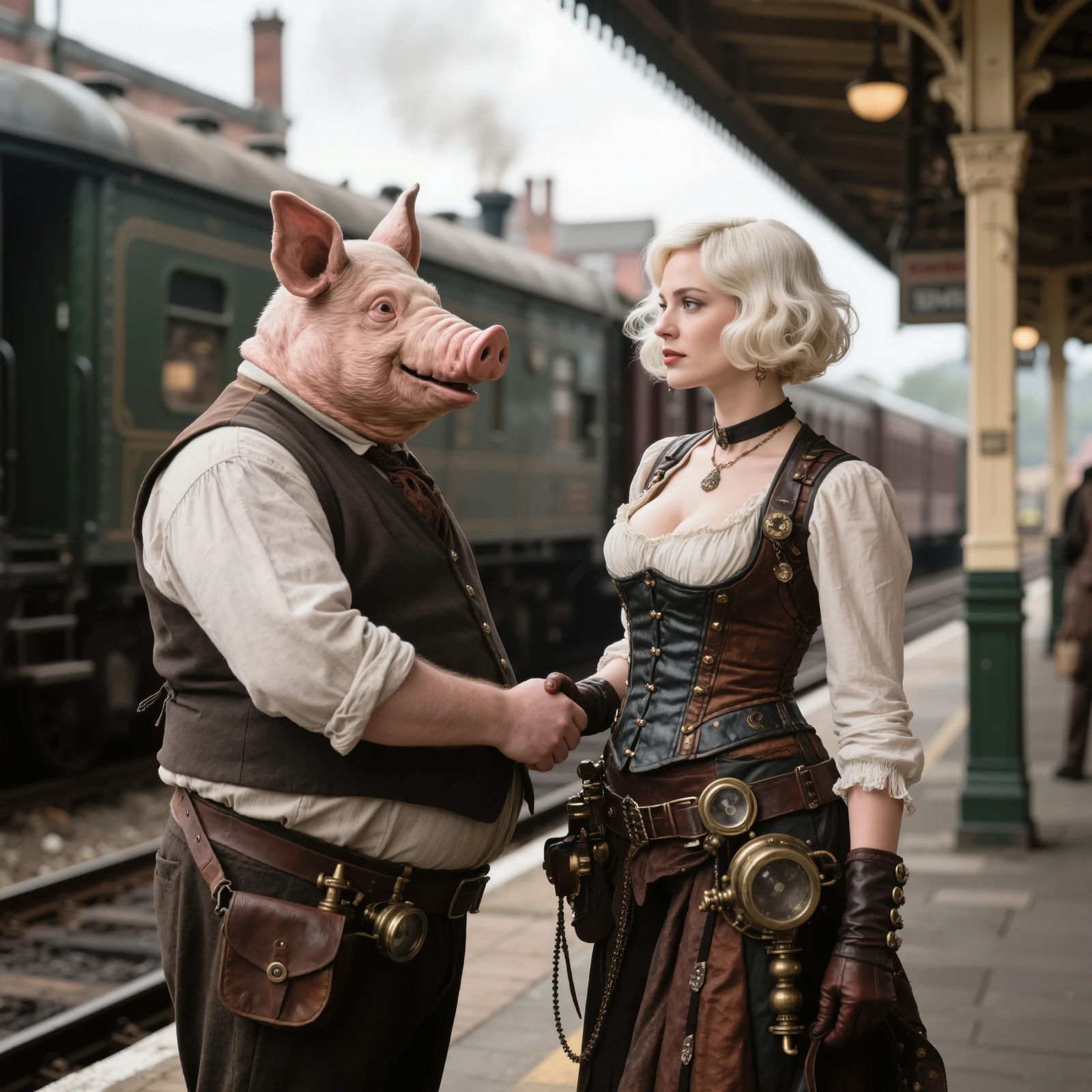 At the Train Station