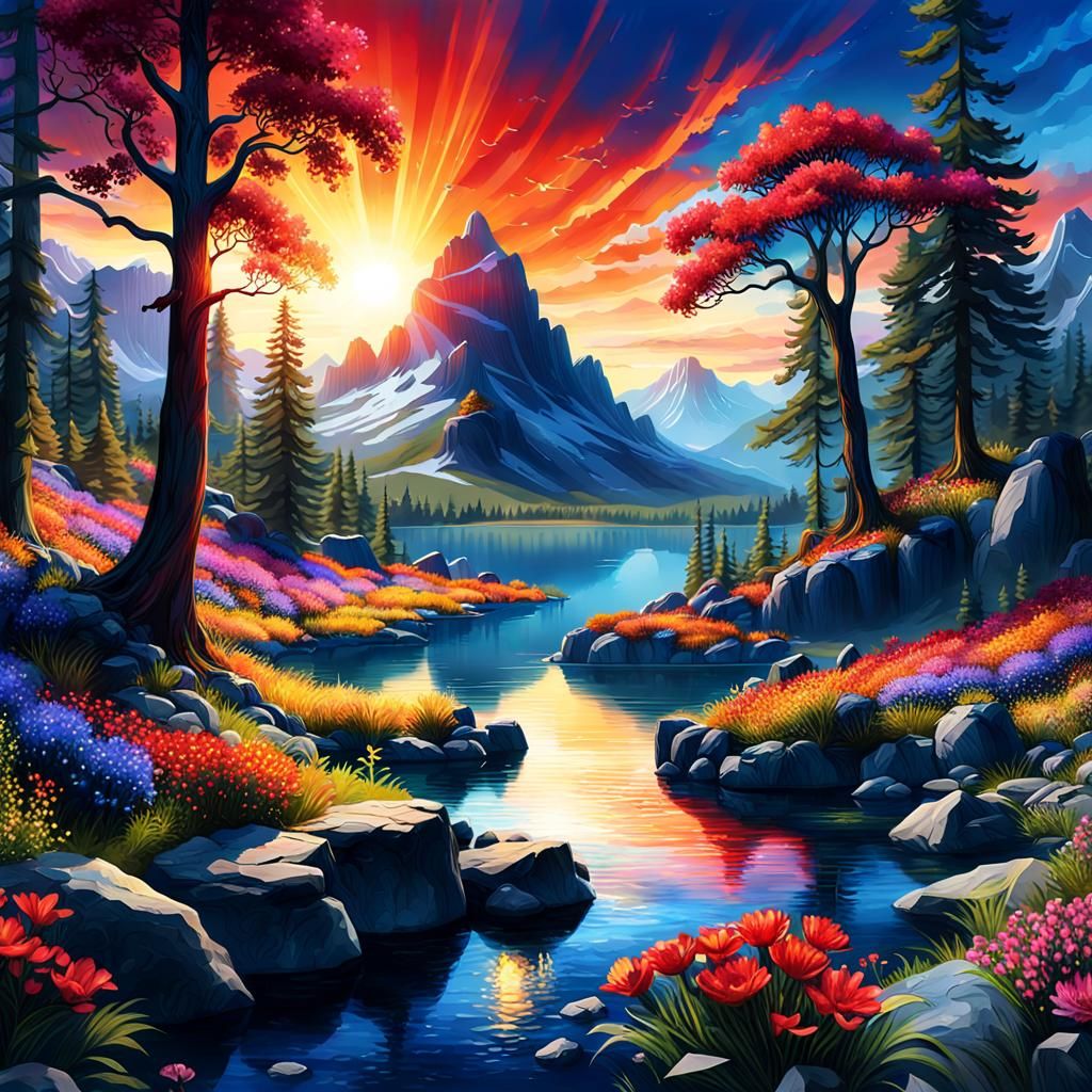 Mountain Lake  by @Chillr