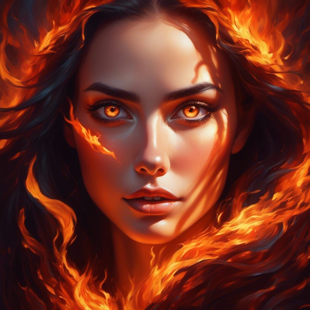 Firey portrait