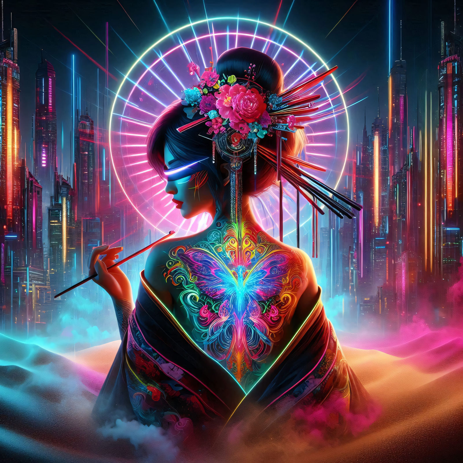 Neon inspired @samuella @HippiNinjaPirate @Sasha_Teal @DirkDanger