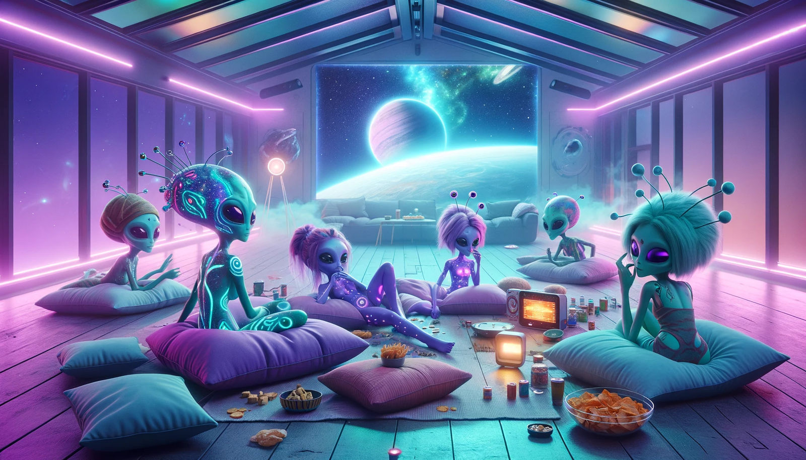 Alien Girl Sleepover
