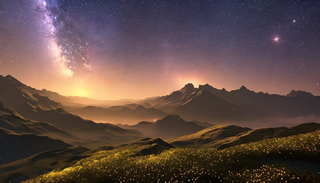 sky full of stars with milky way masterpiece, 8k resolution, dark fantasy concept art, by H.R. Gigeri, ...  by @DMaster27