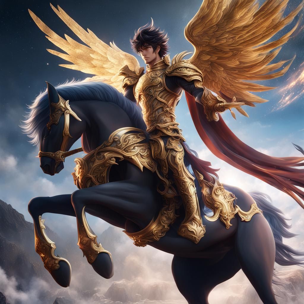 Seiya of Pegasus - AI Generated Artwork - NightCafe Creator