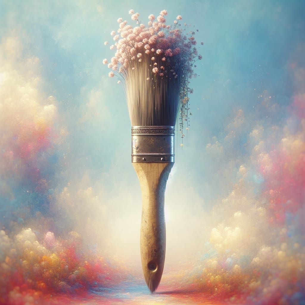 Paint Brush Bouquet AI Generated Artwork NightCafe Creator