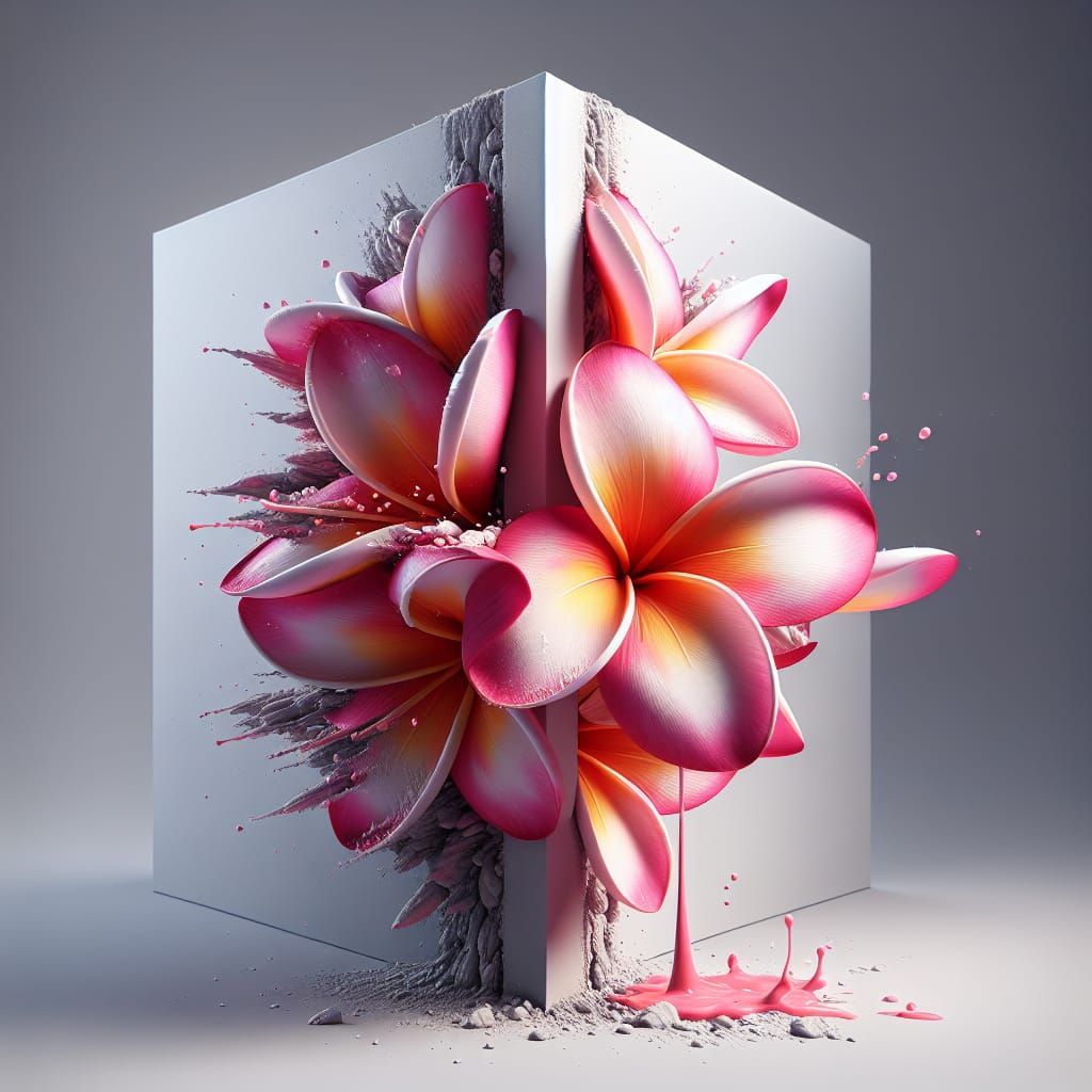 Melting plumeria