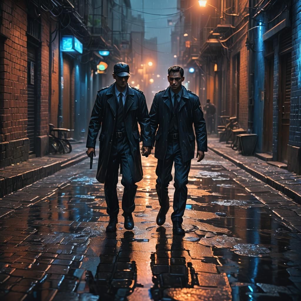 Mossad Agent Abduction in a Cyberpunk Alleyway