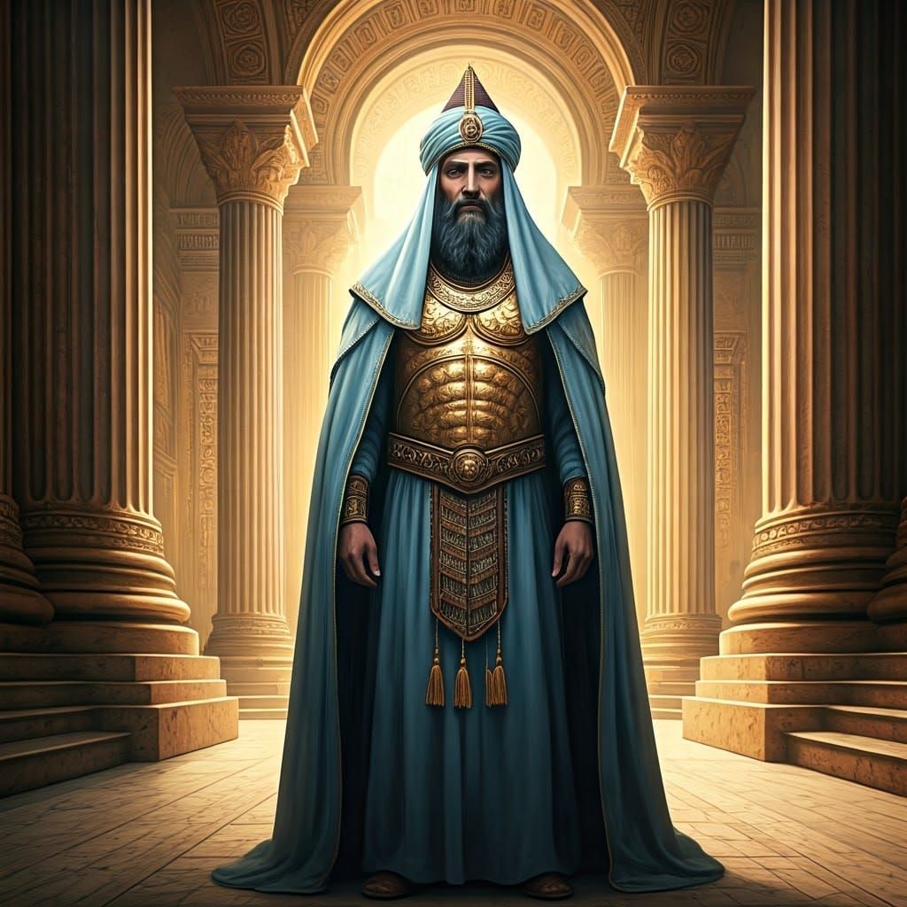 Majestic High Priest in Golden Splendor within the Second Je...