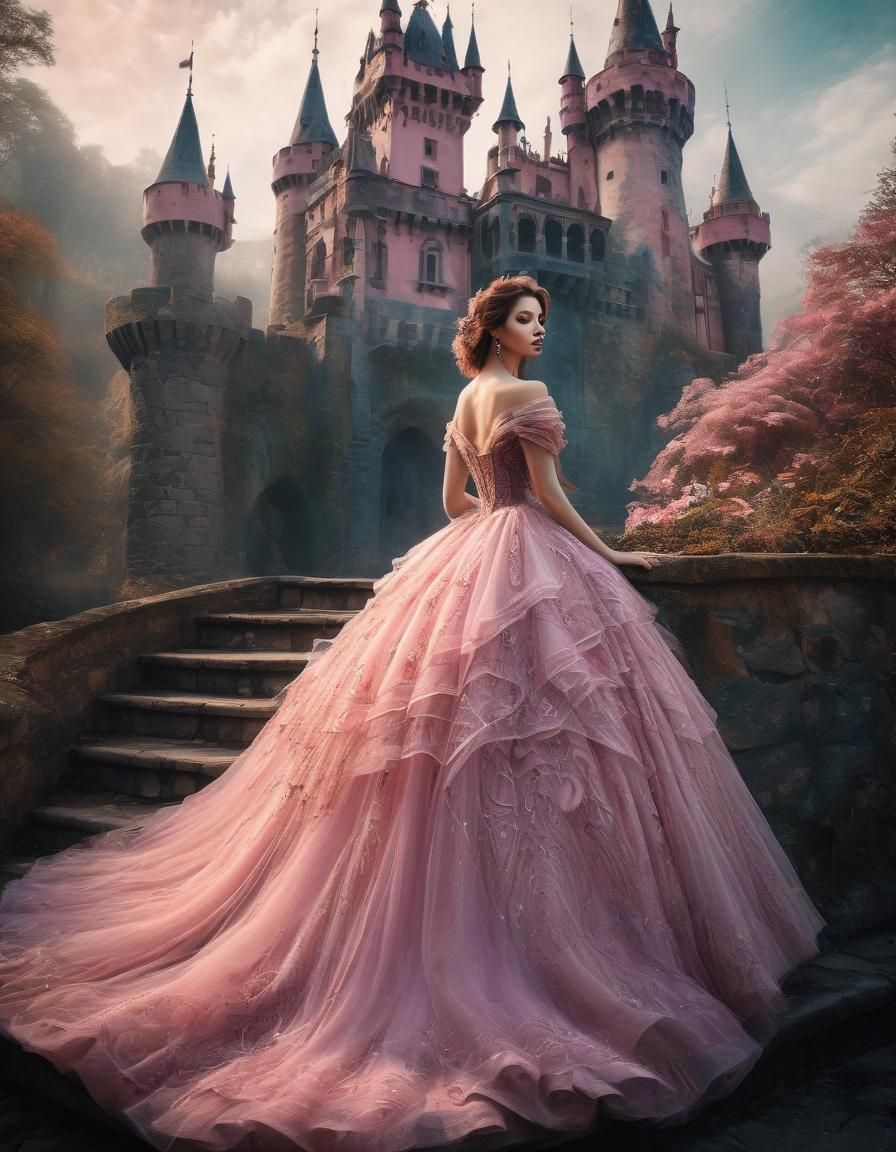 Pink Tulle Gown
