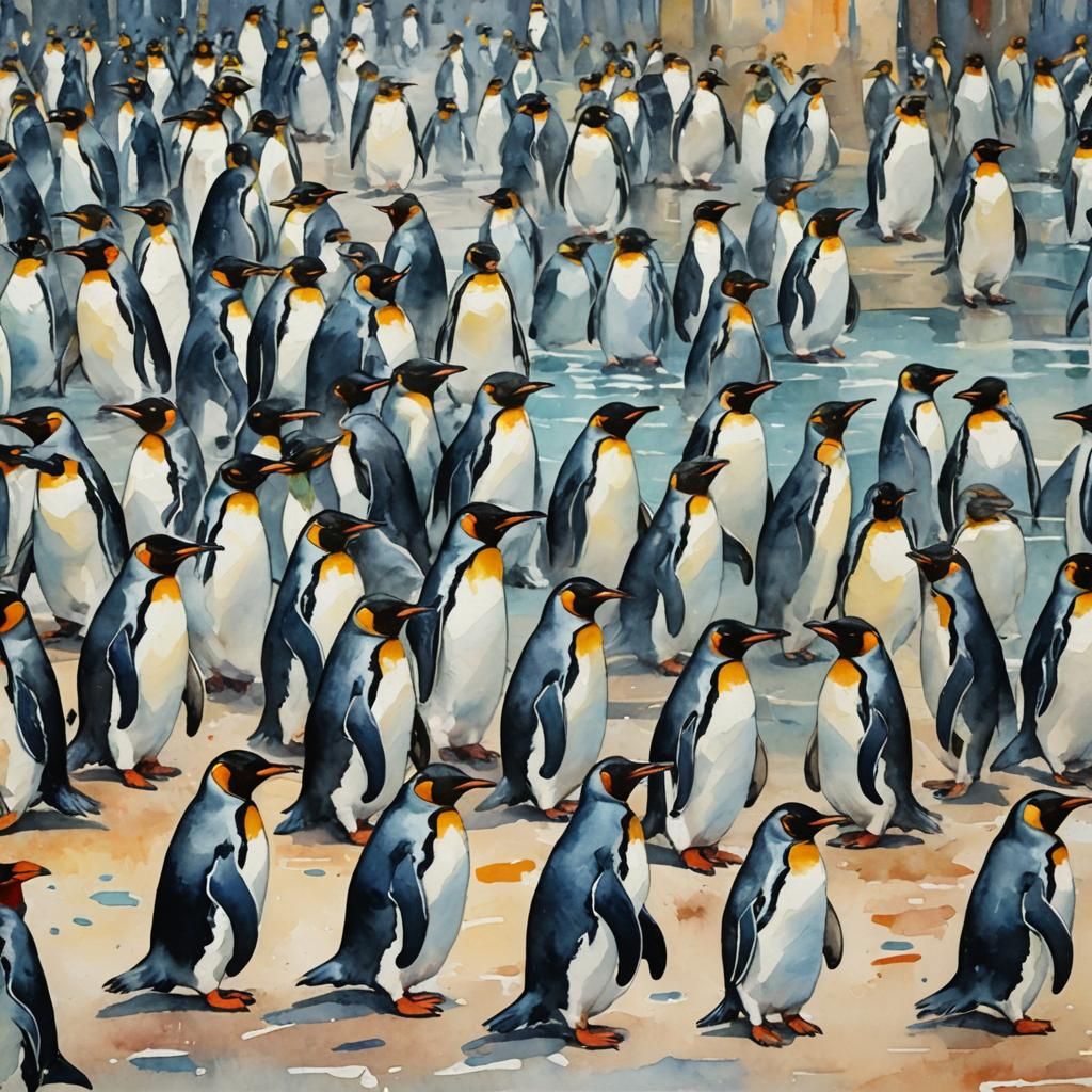 The penguin parade.