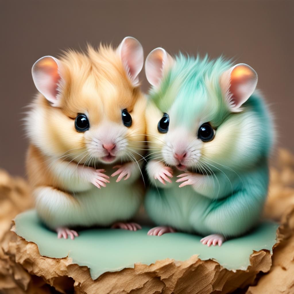 Adorable baby hamsters 
