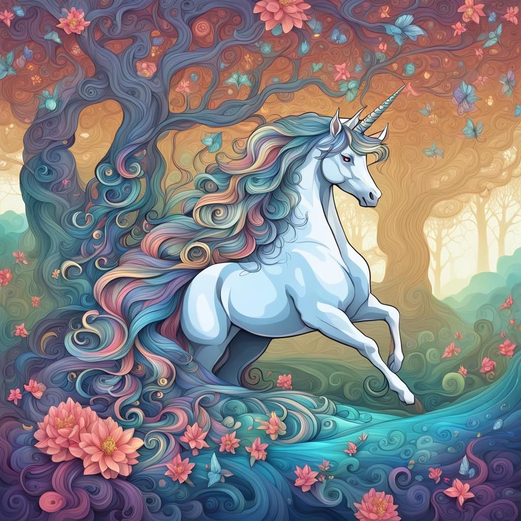 Once upon a time, there was a beautiful unicorn living in an...