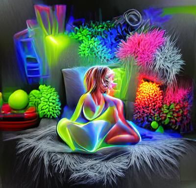 glowing neon