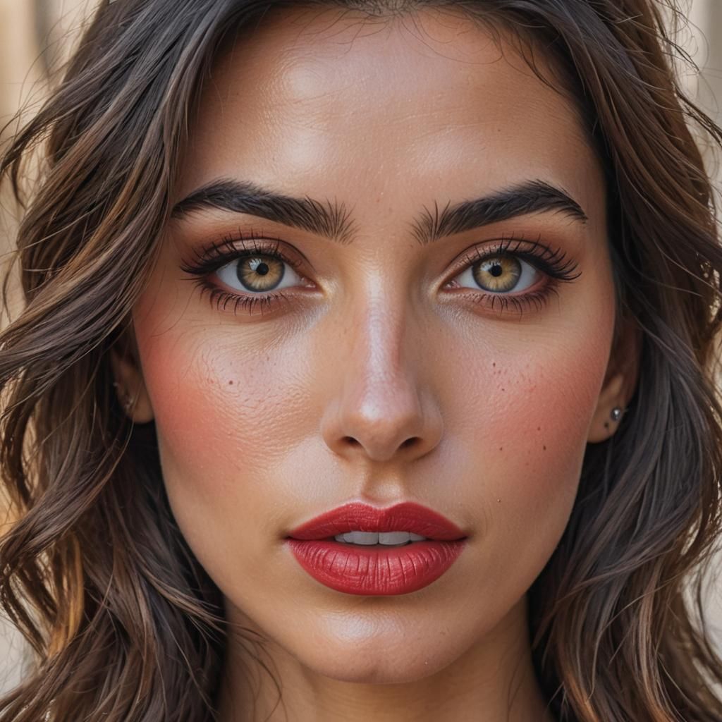 A Spanish girl with bright face and hot appearance making it too much hot  and beautiful lips and eyes with her in the face - AI Generated Artwork -  NightCafe Creator