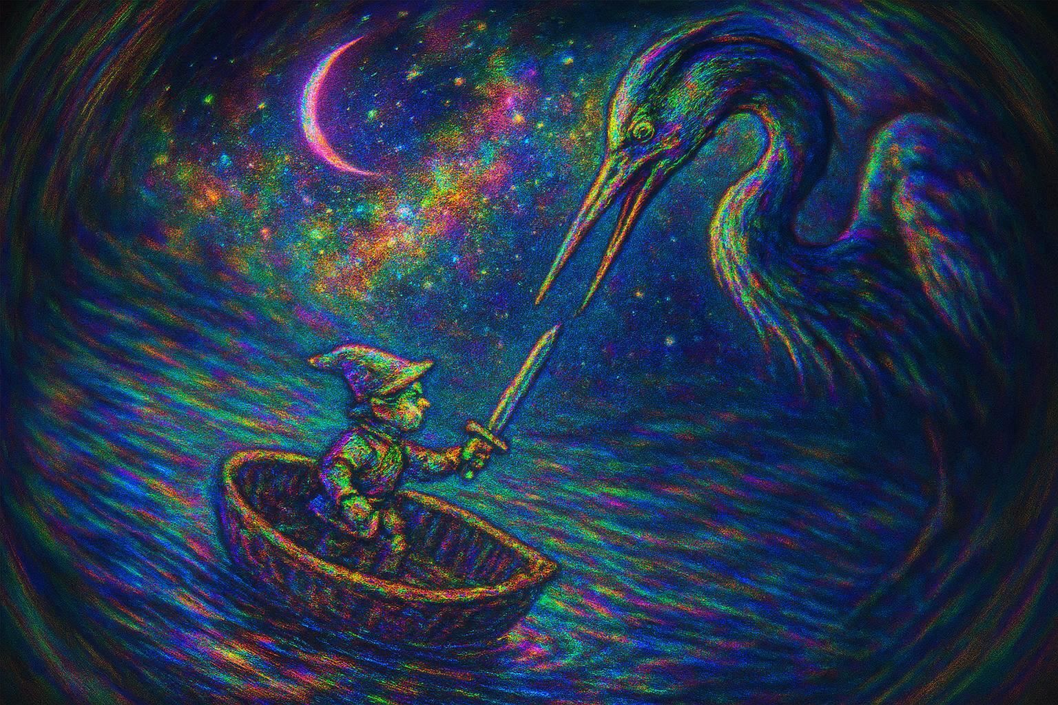 surreal distorted anamorphic lens effect, oblique angle, spin blur. tinited historical daguerreotype rendered into dayglo hologram, a little...