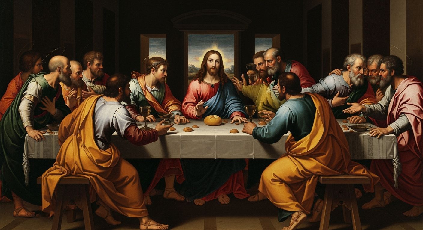 The last supper or the communion of the Apostles 