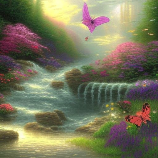 Butterfly Water - Ai Generated Artwork - Nightcafe Creator