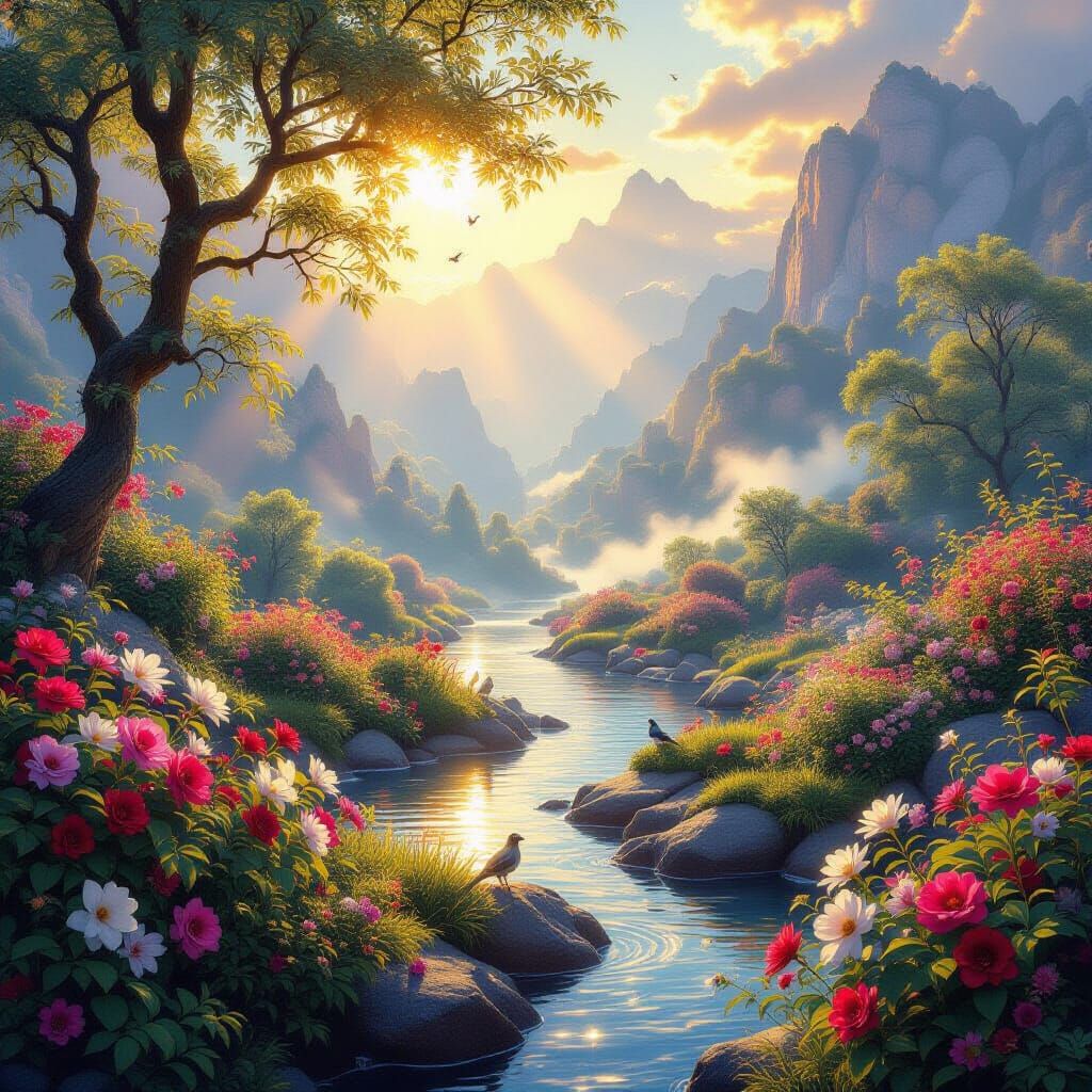 Vibrant Paradise World of Eternal Spring