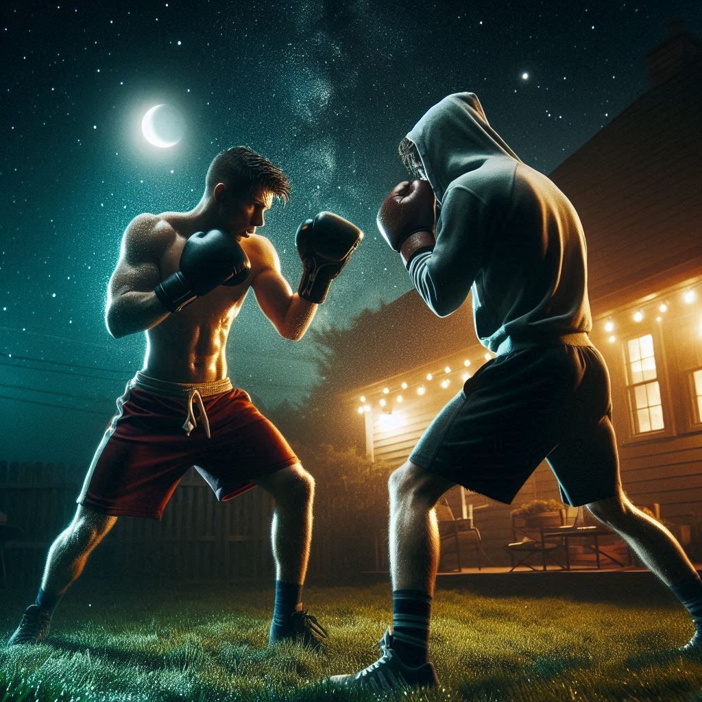 Backyard Night Boxing