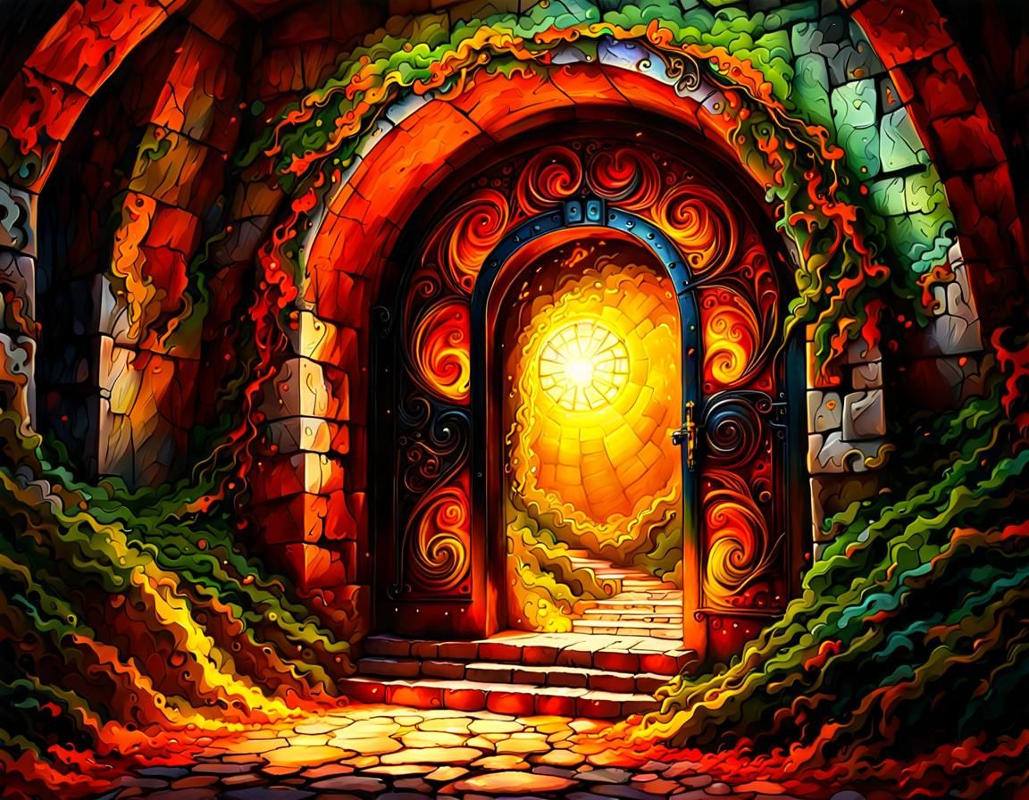 Vibrant Portal Door