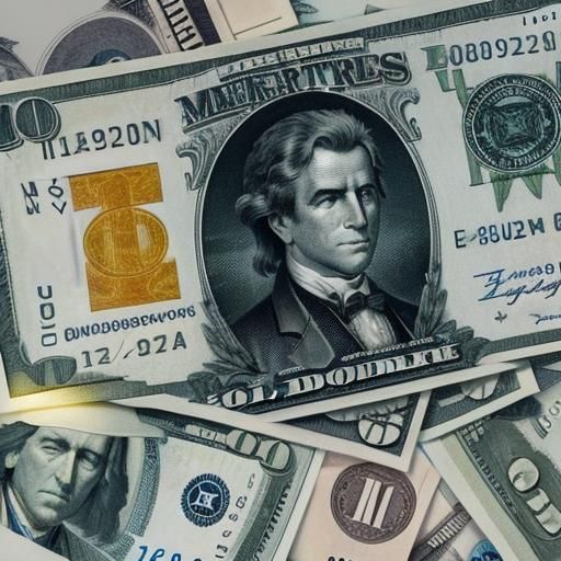 high voltage money, american currency with lighting bolts