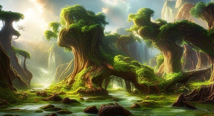 Mystical forest - AI Generated Artwork - NightCafe Creator