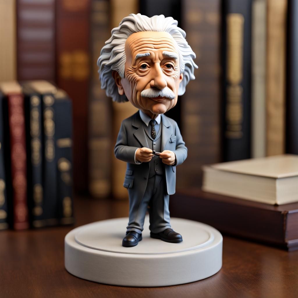 Einstein Bobblehead - AI Generated Artwork - NightCafe Creator