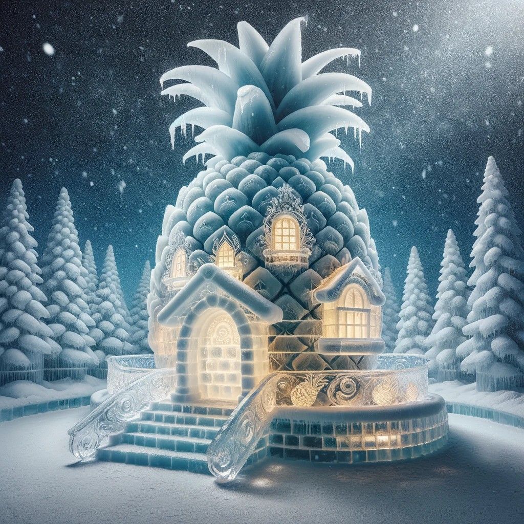 Pineapple Ice Sculpture