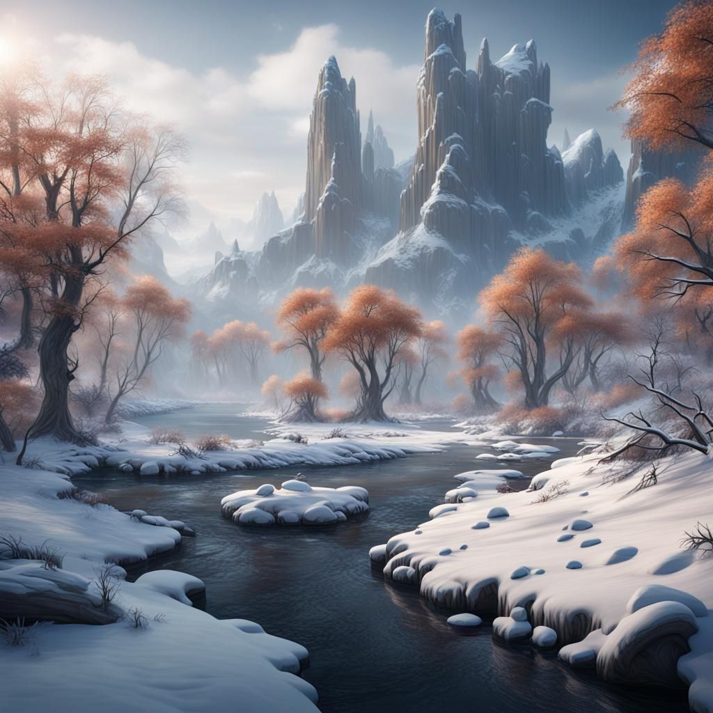 Winter Riverscape  by @Uttia Majumdar