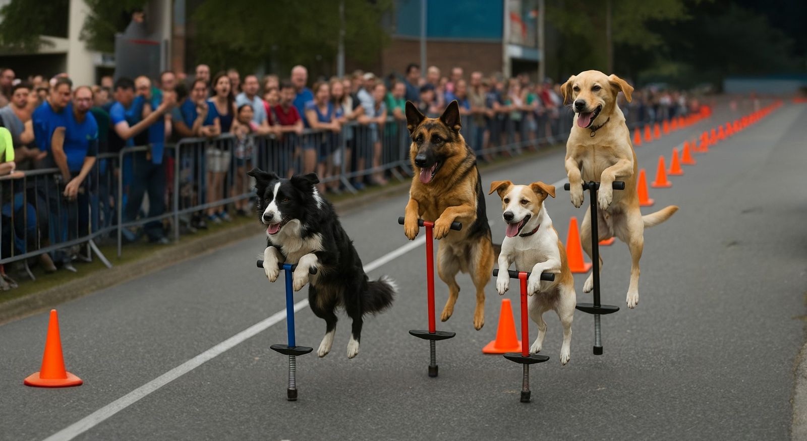 Canine Pogo Stick Competition