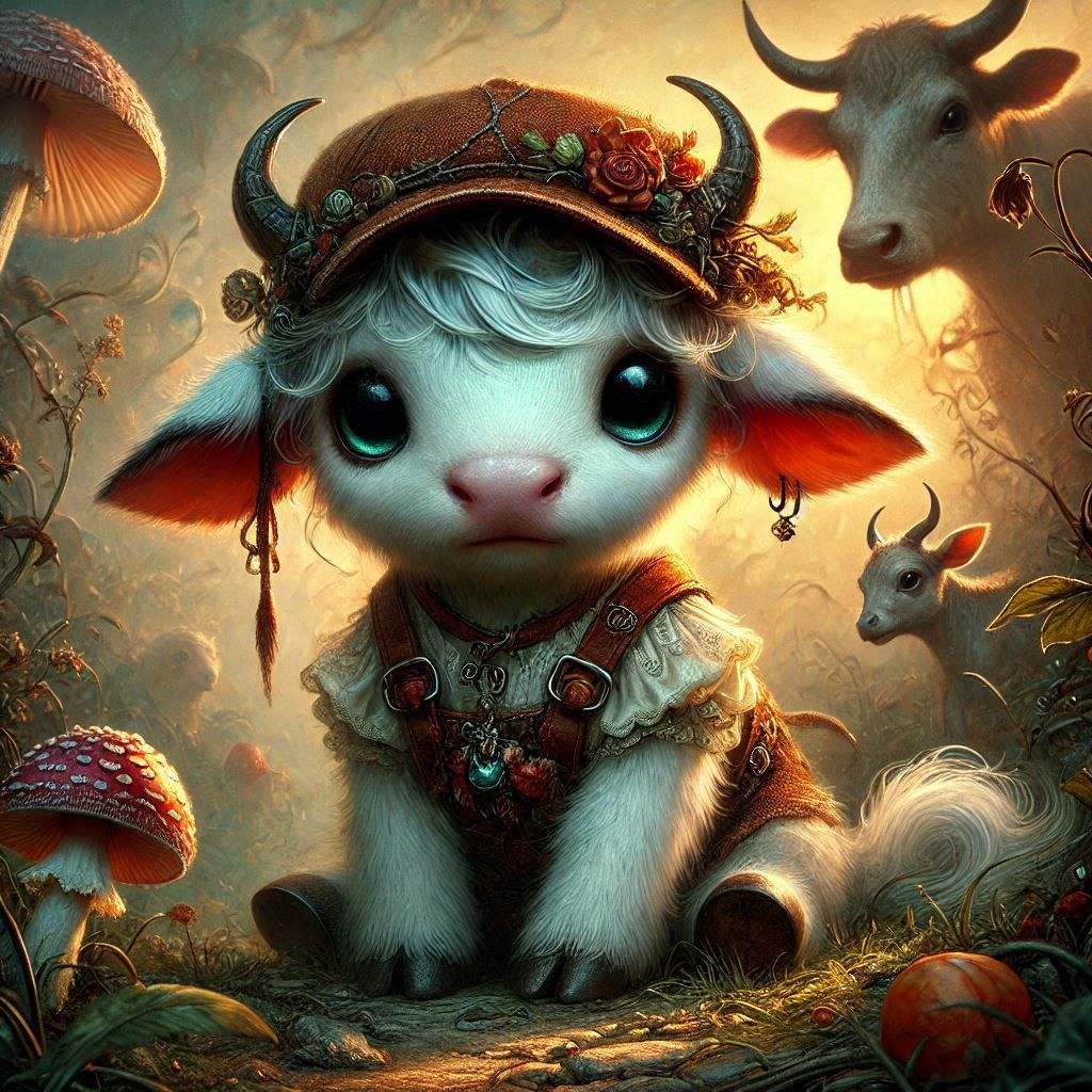 adorable fairy-tale fantasy creature portrait..