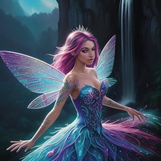 Amazingly Stunningly Beautiful colorful fancy fantasy fairy with ...