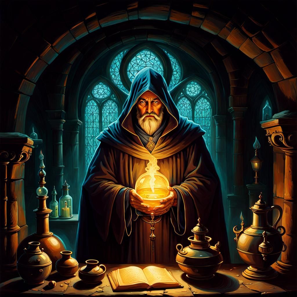 Medieval Alchemist - AI Generated Artwork - NightCafe Creator