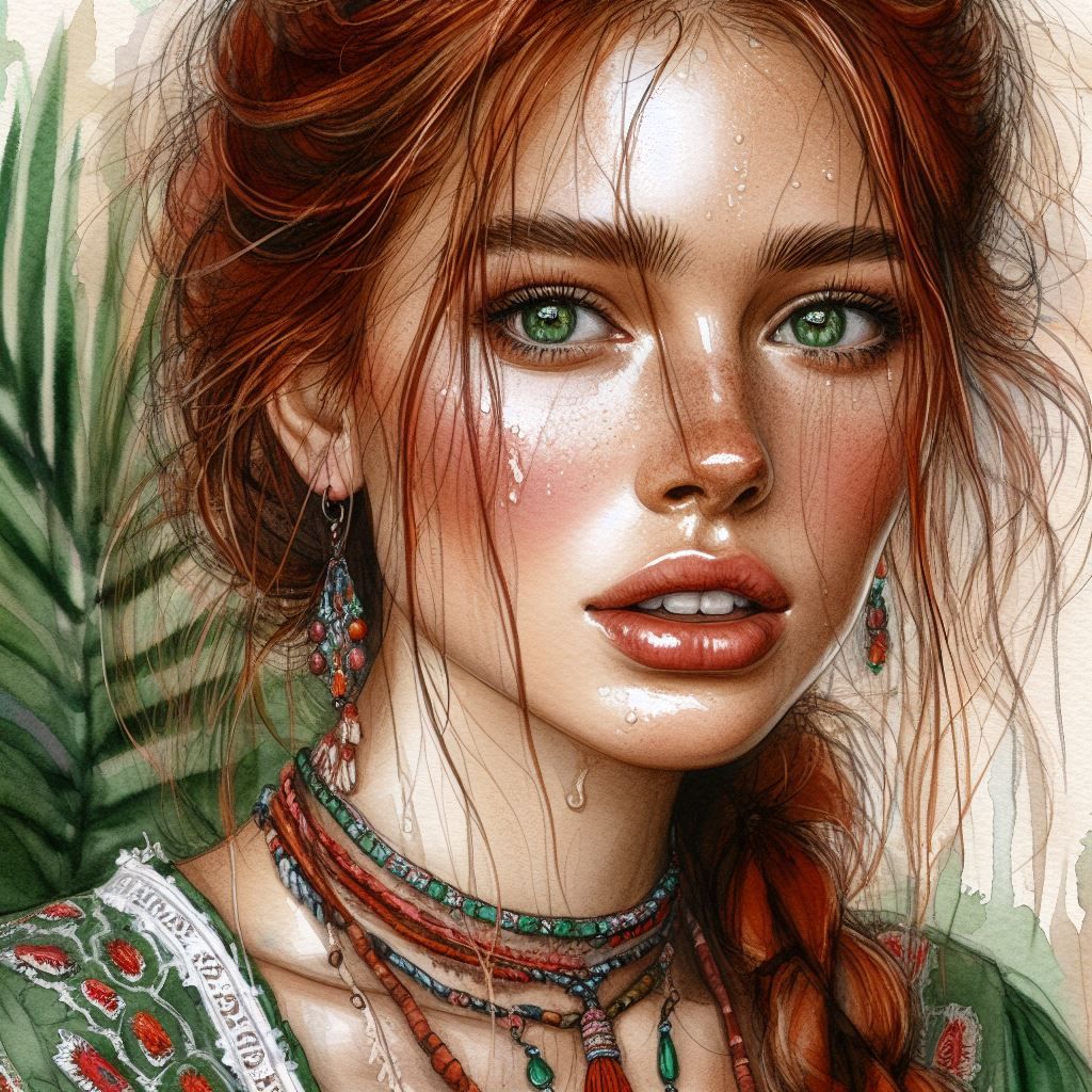 beautiful boho redhead