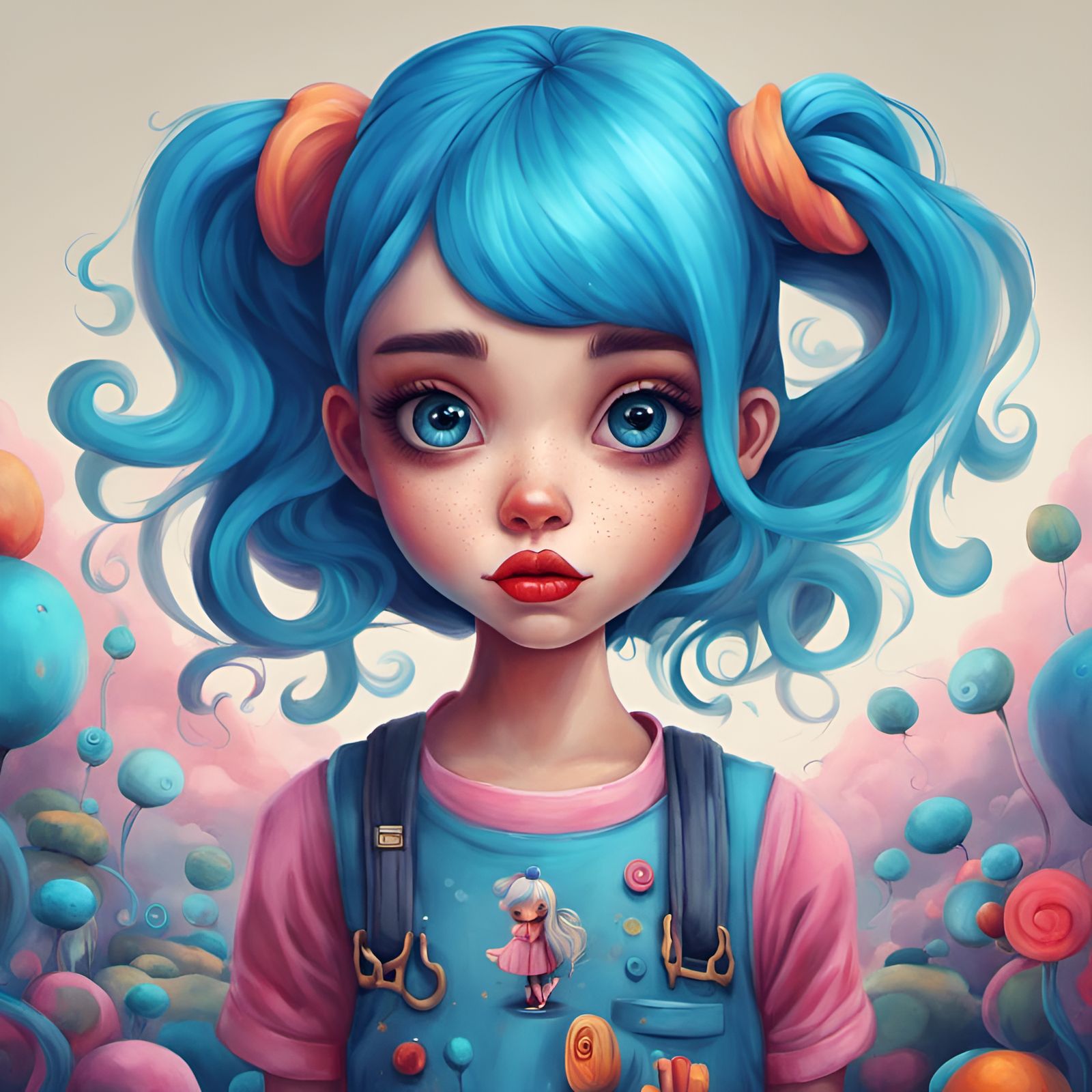 Blue Hair Challenge - AI Generated Artwork - NightCafe Creator