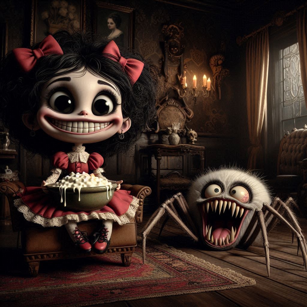 Little Miss Muffet and Her New Pet Spider