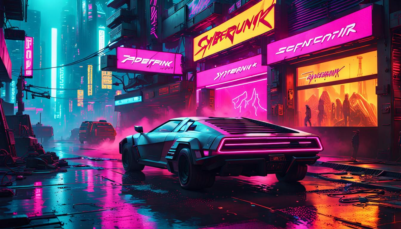 cyberpunk cyberpunk 2099 blade runner 2049 neon Hyperrealistic, splash ...