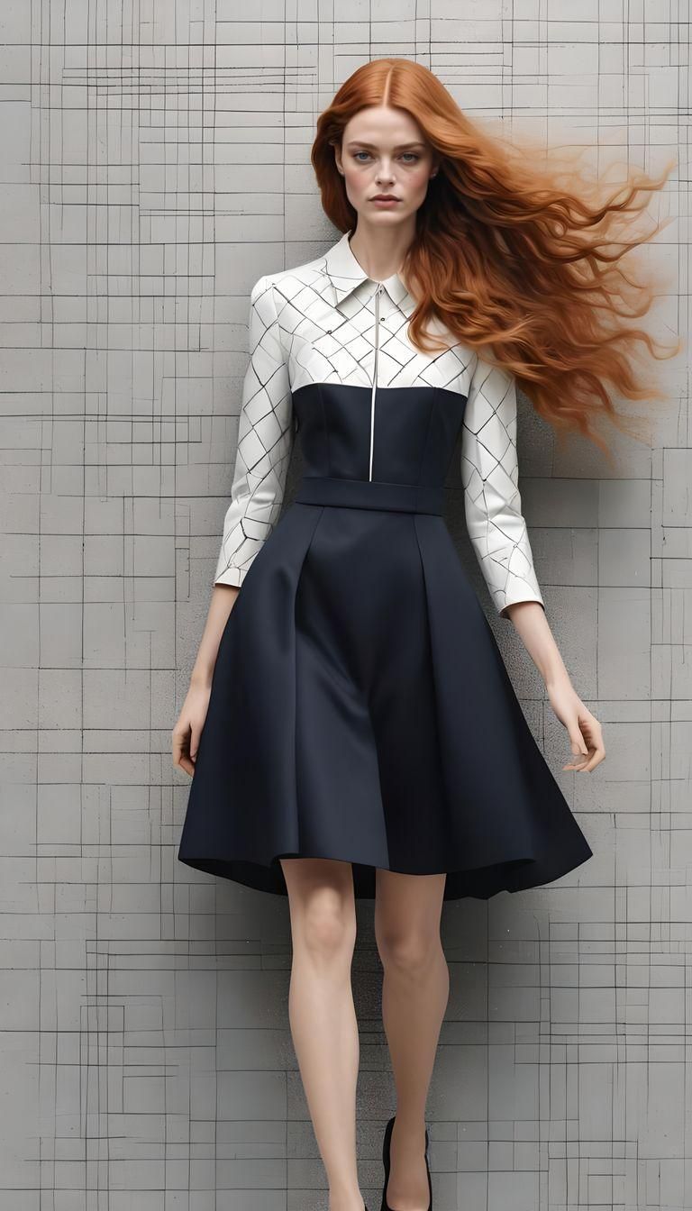Black And White Dress Woman